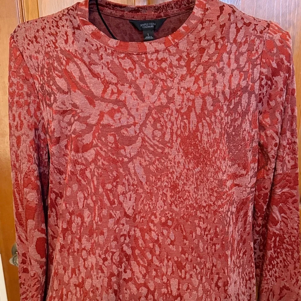 🧡🧡🧡BOGOHO🧡🧡🧡Vera Wang Textured Long Sleeve Top-Large